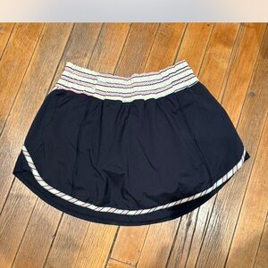 Lululemon Athletica Black Mini Skirt with Striped Waistband vintage